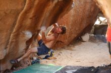 Bouldering in Hueco Tanks on 08/31/2019 with Blue Lizard Climbing and Yoga

Filename: SRM_20190831_1701130.jpg
Aperture: f/2.8
Shutter Speed: 1/200
Body: Canon EOS-1D Mark II
Lens: Canon EF 50mm f/1.8 II
