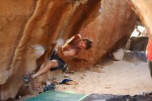 Bouldering in Hueco Tanks on 08/31/2019 with Blue Lizard Climbing and Yoga

Filename: SRM_20190831_1701140.jpg
Aperture: f/2.8
Shutter Speed: 1/200
Body: Canon EOS-1D Mark II
Lens: Canon EF 50mm f/1.8 II