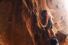 Bouldering in Hueco Tanks on 08/31/2019 with Blue Lizard Climbing and Yoga

Filename: SRM_20190831_1748350.jpg
Aperture: f/2.8
Shutter Speed: 1/250
Body: Canon EOS-1D Mark II
Lens: Canon EF 50mm f/1.8 II