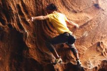 Bouldering in Hueco Tanks on 08/31/2019 with Blue Lizard Climbing and Yoga

Filename: SRM_20190831_1753140.jpg
Aperture: f/2.8
Shutter Speed: 1/160
Body: Canon EOS-1D Mark II
Lens: Canon EF 50mm f/1.8 II