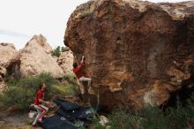 Bouldering in Hueco Tanks on 10/28/2019 with Blue Lizard Climbing and Yoga

Filename: SRM_20191028_0947220.jpg
Aperture: f/5.6
Shutter Speed: 1/250
Body: Canon EOS-1D Mark II
Lens: Canon EF 16-35mm f/2.8 L