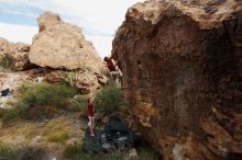 Bouldering in Hueco Tanks on 10/28/2019 with Blue Lizard Climbing and Yoga

Filename: SRM_20191028_0947370.jpg
Aperture: f/5.6
Shutter Speed: 1/320
Body: Canon EOS-1D Mark II
Lens: Canon EF 16-35mm f/2.8 L