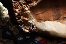 Bouldering in Hueco Tanks on 10/28/2019 with Blue Lizard Climbing and Yoga

Filename: SRM_20191028_1025270.jpg
Aperture: f/5.6
Shutter Speed: 1/250
Body: Canon EOS-1D Mark II
Lens: Canon EF 16-35mm f/2.8 L