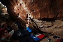 Bouldering in Hueco Tanks on 10/28/2019 with Blue Lizard Climbing and Yoga

Filename: SRM_20191028_1031400.jpg
Aperture: f/8.0
Shutter Speed: 1/250
Body: Canon EOS-1D Mark II
Lens: Canon EF 16-35mm f/2.8 L