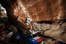 Bouldering in Hueco Tanks on 10/28/2019 with Blue Lizard Climbing and Yoga

Filename: SRM_20191028_1032290.jpg
Aperture: f/8.0
Shutter Speed: 1/250
Body: Canon EOS-1D Mark II
Lens: Canon EF 16-35mm f/2.8 L