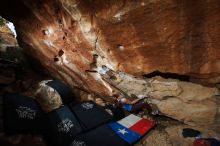 Bouldering in Hueco Tanks on 10/28/2019 with Blue Lizard Climbing and Yoga

Filename: SRM_20191028_1035540.jpg
Aperture: f/8.0
Shutter Speed: 1/250
Body: Canon EOS-1D Mark II
Lens: Canon EF 16-35mm f/2.8 L