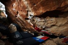 Bouldering in Hueco Tanks on 10/28/2019 with Blue Lizard Climbing and Yoga

Filename: SRM_20191028_1037240.jpg
Aperture: f/8.0
Shutter Speed: 1/250
Body: Canon EOS-1D Mark II
Lens: Canon EF 16-35mm f/2.8 L