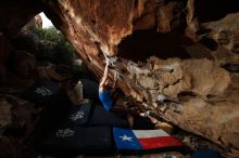 Bouldering in Hueco Tanks on 10/28/2019 with Blue Lizard Climbing and Yoga

Filename: SRM_20191028_1050020.jpg
Aperture: f/7.1
Shutter Speed: 1/250
Body: Canon EOS-1D Mark II
Lens: Canon EF 16-35mm f/2.8 L