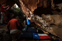 Bouldering in Hueco Tanks on 10/28/2019 with Blue Lizard Climbing and Yoga

Filename: SRM_20191028_1050080.jpg
Aperture: f/7.1
Shutter Speed: 1/250
Body: Canon EOS-1D Mark II
Lens: Canon EF 16-35mm f/2.8 L