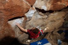 Bouldering in Hueco Tanks on 10/28/2019 with Blue Lizard Climbing and Yoga

Filename: SRM_20191028_1113560.jpg
Aperture: f/7.1
Shutter Speed: 1/250
Body: Canon EOS-1D Mark II
Lens: Canon EF 16-35mm f/2.8 L