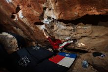 Bouldering in Hueco Tanks on 10/28/2019 with Blue Lizard Climbing and Yoga

Filename: SRM_20191028_1118410.jpg
Aperture: f/7.1
Shutter Speed: 1/250
Body: Canon EOS-1D Mark II
Lens: Canon EF 16-35mm f/2.8 L