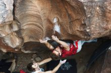 Bouldering in Hueco Tanks on 10/28/2019 with Blue Lizard Climbing and Yoga

Filename: SRM_20191028_1303280.jpg
Aperture: f/2.8
Shutter Speed: 1/250
Body: Canon EOS-1D Mark II
Lens: Canon EF 50mm f/1.8 II