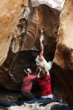 Bouldering in Hueco Tanks on 10/28/2019 with Blue Lizard Climbing and Yoga

Filename: SRM_20191028_1311130.jpg
Aperture: f/3.2
Shutter Speed: 1/250
Body: Canon EOS-1D Mark II
Lens: Canon EF 50mm f/1.8 II