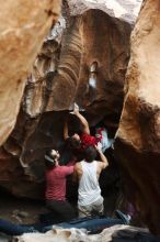 Bouldering in Hueco Tanks on 10/28/2019 with Blue Lizard Climbing and Yoga

Filename: SRM_20191028_1313221.jpg
Aperture: f/3.2
Shutter Speed: 1/250
Body: Canon EOS-1D Mark II
Lens: Canon EF 50mm f/1.8 II