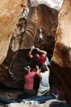 Bouldering in Hueco Tanks on 10/28/2019 with Blue Lizard Climbing and Yoga

Filename: SRM_20191028_1313260.jpg
Aperture: f/3.2
Shutter Speed: 1/250
Body: Canon EOS-1D Mark II
Lens: Canon EF 50mm f/1.8 II