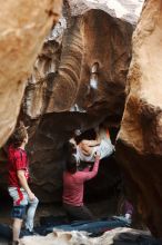 Bouldering in Hueco Tanks on 10/28/2019 with Blue Lizard Climbing and Yoga

Filename: SRM_20191028_1315000.jpg
Aperture: f/3.2
Shutter Speed: 1/250
Body: Canon EOS-1D Mark II
Lens: Canon EF 50mm f/1.8 II