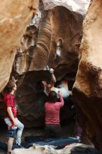 Bouldering in Hueco Tanks on 10/28/2019 with Blue Lizard Climbing and Yoga

Filename: SRM_20191028_1315040.jpg
Aperture: f/3.2
Shutter Speed: 1/250
Body: Canon EOS-1D Mark II
Lens: Canon EF 50mm f/1.8 II