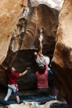 Bouldering in Hueco Tanks on 10/28/2019 with Blue Lizard Climbing and Yoga

Filename: SRM_20191028_1315091.jpg
Aperture: f/3.2
Shutter Speed: 1/250
Body: Canon EOS-1D Mark II
Lens: Canon EF 50mm f/1.8 II