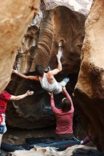 Bouldering in Hueco Tanks on 10/28/2019 with Blue Lizard Climbing and Yoga

Filename: SRM_20191028_1315231.jpg
Aperture: f/3.2
Shutter Speed: 1/250
Body: Canon EOS-1D Mark II
Lens: Canon EF 50mm f/1.8 II