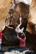 Bouldering in Hueco Tanks on 10/28/2019 with Blue Lizard Climbing and Yoga

Filename: SRM_20191028_1315240.jpg
Aperture: f/3.2
Shutter Speed: 1/250
Body: Canon EOS-1D Mark II
Lens: Canon EF 50mm f/1.8 II