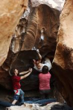 Bouldering in Hueco Tanks on 10/28/2019 with Blue Lizard Climbing and Yoga

Filename: SRM_20191028_1321460.jpg
Aperture: f/3.2
Shutter Speed: 1/250
Body: Canon EOS-1D Mark II
Lens: Canon EF 50mm f/1.8 II