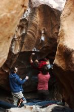 Bouldering in Hueco Tanks on 10/28/2019 with Blue Lizard Climbing and Yoga

Filename: SRM_20191028_1323070.jpg
Aperture: f/3.2
Shutter Speed: 1/250
Body: Canon EOS-1D Mark II
Lens: Canon EF 50mm f/1.8 II