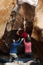 Bouldering in Hueco Tanks on 10/28/2019 with Blue Lizard Climbing and Yoga

Filename: SRM_20191028_1323110.jpg
Aperture: f/3.2
Shutter Speed: 1/250
Body: Canon EOS-1D Mark II
Lens: Canon EF 50mm f/1.8 II