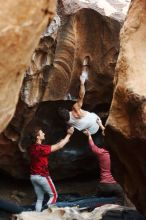 Bouldering in Hueco Tanks on 10/28/2019 with Blue Lizard Climbing and Yoga

Filename: SRM_20191028_1338060.jpg
Aperture: f/3.2
Shutter Speed: 1/250
Body: Canon EOS-1D Mark II
Lens: Canon EF 50mm f/1.8 II