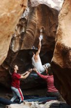 Bouldering in Hueco Tanks on 10/28/2019 with Blue Lizard Climbing and Yoga

Filename: SRM_20191028_1338070.jpg
Aperture: f/3.2
Shutter Speed: 1/250
Body: Canon EOS-1D Mark II
Lens: Canon EF 50mm f/1.8 II