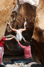 Bouldering in Hueco Tanks on 10/28/2019 with Blue Lizard Climbing and Yoga

Filename: SRM_20191028_1338510.jpg
Aperture: f/3.2
Shutter Speed: 1/250
Body: Canon EOS-1D Mark II
Lens: Canon EF 50mm f/1.8 II