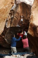 Bouldering in Hueco Tanks on 10/28/2019 with Blue Lizard Climbing and Yoga

Filename: SRM_20191028_1343540.jpg
Aperture: f/3.2
Shutter Speed: 1/250
Body: Canon EOS-1D Mark II
Lens: Canon EF 50mm f/1.8 II