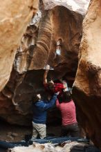 Bouldering in Hueco Tanks on 10/28/2019 with Blue Lizard Climbing and Yoga

Filename: SRM_20191028_1343560.jpg
Aperture: f/3.2
Shutter Speed: 1/250
Body: Canon EOS-1D Mark II
Lens: Canon EF 50mm f/1.8 II