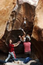 Bouldering in Hueco Tanks on 10/28/2019 with Blue Lizard Climbing and Yoga

Filename: SRM_20191028_1346170.jpg
Aperture: f/3.2
Shutter Speed: 1/250
Body: Canon EOS-1D Mark II
Lens: Canon EF 50mm f/1.8 II