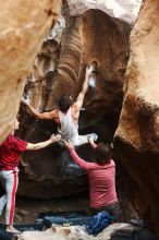 Bouldering in Hueco Tanks on 10/28/2019 with Blue Lizard Climbing and Yoga

Filename: SRM_20191028_1346410.jpg
Aperture: f/3.2
Shutter Speed: 1/250
Body: Canon EOS-1D Mark II
Lens: Canon EF 50mm f/1.8 II