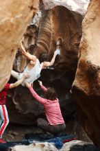 Bouldering in Hueco Tanks on 10/28/2019 with Blue Lizard Climbing and Yoga

Filename: SRM_20191028_1354141.jpg
Aperture: f/3.2
Shutter Speed: 1/250
Body: Canon EOS-1D Mark II
Lens: Canon EF 50mm f/1.8 II