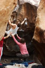 Bouldering in Hueco Tanks on 10/28/2019 with Blue Lizard Climbing and Yoga

Filename: SRM_20191028_1354150.jpg
Aperture: f/3.2
Shutter Speed: 1/250
Body: Canon EOS-1D Mark II
Lens: Canon EF 50mm f/1.8 II