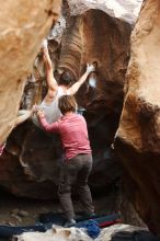 Bouldering in Hueco Tanks on 10/28/2019 with Blue Lizard Climbing and Yoga

Filename: SRM_20191028_1354190.jpg
Aperture: f/3.2
Shutter Speed: 1/250
Body: Canon EOS-1D Mark II
Lens: Canon EF 50mm f/1.8 II