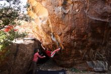 Bouldering in Hueco Tanks on 10/28/2019 with Blue Lizard Climbing and Yoga

Filename: SRM_20191028_1445340.jpg
Aperture: f/4.5
Shutter Speed: 1/250
Body: Canon EOS-1D Mark II
Lens: Canon EF 16-35mm f/2.8 L