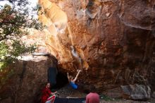 Bouldering in Hueco Tanks on 10/28/2019 with Blue Lizard Climbing and Yoga

Filename: SRM_20191028_1447020.jpg
Aperture: f/4.5
Shutter Speed: 1/250
Body: Canon EOS-1D Mark II
Lens: Canon EF 16-35mm f/2.8 L