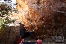 Bouldering in Hueco Tanks on 10/28/2019 with Blue Lizard Climbing and Yoga

Filename: SRM_20191028_1447050.jpg
Aperture: f/4.5
Shutter Speed: 1/250
Body: Canon EOS-1D Mark II
Lens: Canon EF 16-35mm f/2.8 L