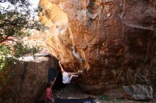 Bouldering in Hueco Tanks on 10/28/2019 with Blue Lizard Climbing and Yoga

Filename: SRM_20191028_1453080.jpg
Aperture: f/4.5
Shutter Speed: 1/250
Body: Canon EOS-1D Mark II
Lens: Canon EF 16-35mm f/2.8 L