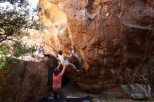 Bouldering in Hueco Tanks on 10/28/2019 with Blue Lizard Climbing and Yoga

Filename: SRM_20191028_1456220.jpg
Aperture: f/4.5
Shutter Speed: 1/250
Body: Canon EOS-1D Mark II
Lens: Canon EF 16-35mm f/2.8 L