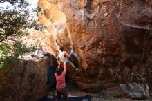 Bouldering in Hueco Tanks on 10/28/2019 with Blue Lizard Climbing and Yoga

Filename: SRM_20191028_1456221.jpg
Aperture: f/4.5
Shutter Speed: 1/250
Body: Canon EOS-1D Mark II
Lens: Canon EF 16-35mm f/2.8 L