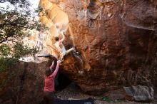 Bouldering in Hueco Tanks on 10/28/2019 with Blue Lizard Climbing and Yoga

Filename: SRM_20191028_1456320.jpg
Aperture: f/4.5
Shutter Speed: 1/250
Body: Canon EOS-1D Mark II
Lens: Canon EF 16-35mm f/2.8 L