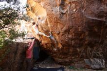 Bouldering in Hueco Tanks on 10/28/2019 with Blue Lizard Climbing and Yoga

Filename: SRM_20191028_1456460.jpg
Aperture: f/4.5
Shutter Speed: 1/250
Body: Canon EOS-1D Mark II
Lens: Canon EF 16-35mm f/2.8 L