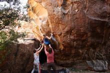 Bouldering in Hueco Tanks on 10/28/2019 with Blue Lizard Climbing and Yoga

Filename: SRM_20191028_1501150.jpg
Aperture: f/4.5
Shutter Speed: 1/250
Body: Canon EOS-1D Mark II
Lens: Canon EF 16-35mm f/2.8 L