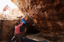 Bouldering in Hueco Tanks on 10/28/2019 with Blue Lizard Climbing and Yoga

Filename: SRM_20191028_1515050.jpg
Aperture: f/4.5
Shutter Speed: 1/250
Body: Canon EOS-1D Mark II
Lens: Canon EF 16-35mm f/2.8 L