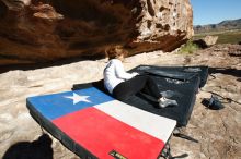 Bouldering in Hueco Tanks on 10/26/2019 with Blue Lizard Climbing and Yoga

Filename: SRM_20191026_1025131.jpg
Aperture: f/5.6
Shutter Speed: 1/800
Body: Canon EOS-1D Mark II
Lens: Canon EF 16-35mm f/2.8 L