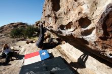 Bouldering in Hueco Tanks on 10/26/2019 with Blue Lizard Climbing and Yoga

Filename: SRM_20191026_1026030.jpg
Aperture: f/5.6
Shutter Speed: 1/800
Body: Canon EOS-1D Mark II
Lens: Canon EF 16-35mm f/2.8 L