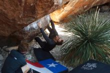 Bouldering in Hueco Tanks on 10/26/2019 with Blue Lizard Climbing and Yoga

Filename: SRM_20191026_1059200.jpg
Aperture: f/4.0
Shutter Speed: 1/400
Body: Canon EOS-1D Mark II
Lens: Canon EF 50mm f/1.8 II